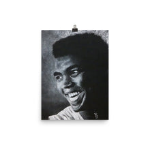 Load image into Gallery viewer, &quot;The Greatest&quot; Print of original white chalk drawing on black paper on Premium Photo poster paper.
